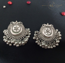 Oxidised Chand Sitara Drop Earring