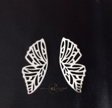 Half Butterfly Studs Silver