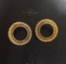 Hollow Round Studs Golden