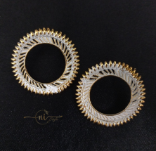 Hollow Round Studs White