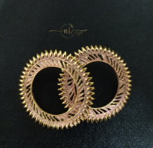 Hollow Round Studs Pink