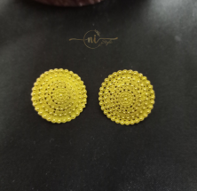 Oxidised Round Studs Yellow