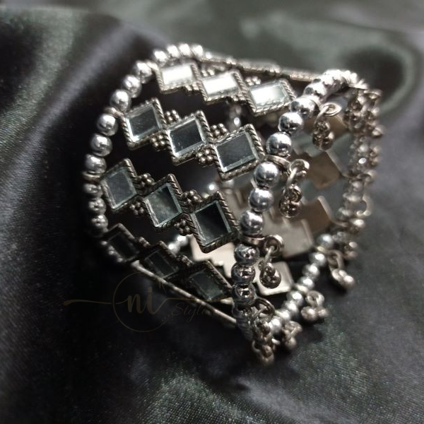 Oxidised Mirror Bracelet