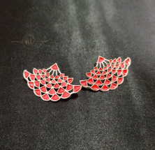 Waves Studs Red