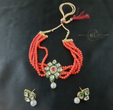 Kundan Choker Set Red