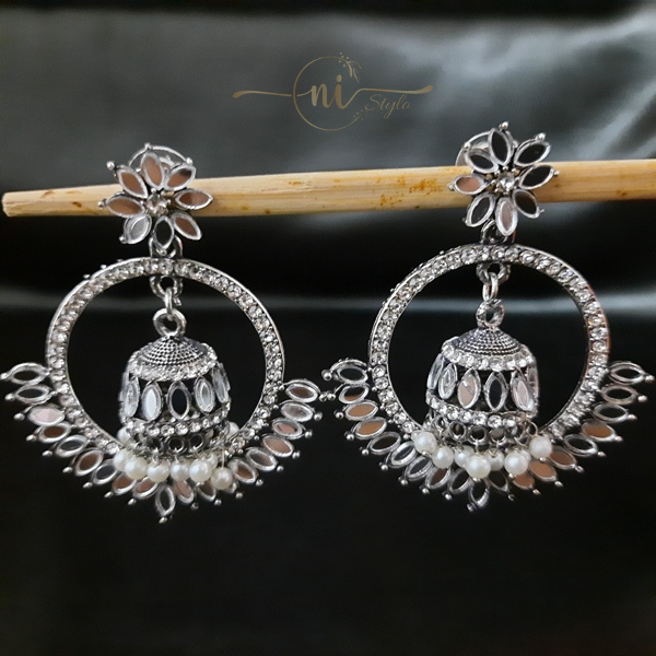 Mirror Work Jhumka