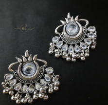 White Stone Oxidised Drop