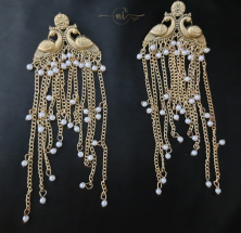 Peacock Moti Dangler Gold