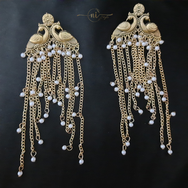 Peacock Moti Dangler Gold