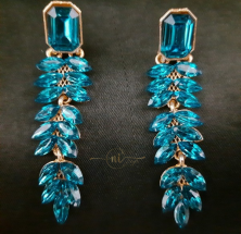 Crystal Long Drop Sky Blue