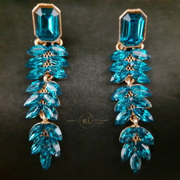 Crystal Long Drop Sky Blue