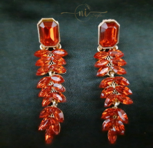 Crystal Long Drop Red