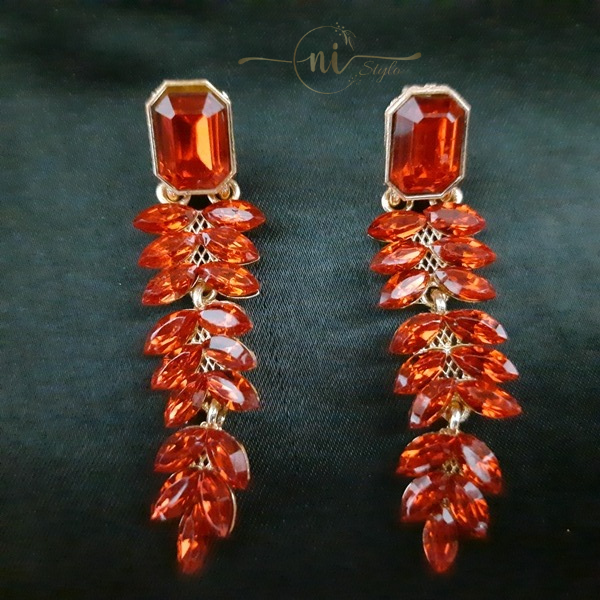 Crystal Long Drop Red