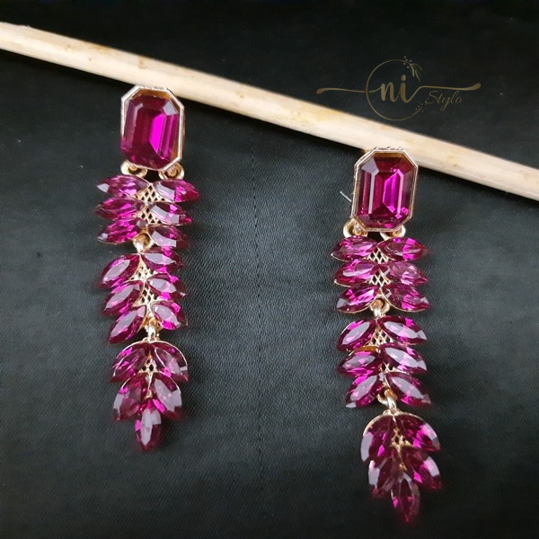Crystal Long Drop Purple