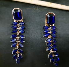 Crystal Long Drop Royal Blue