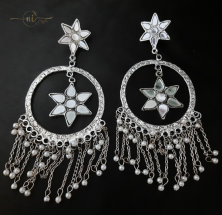 Round Hooped Mirror Danglers